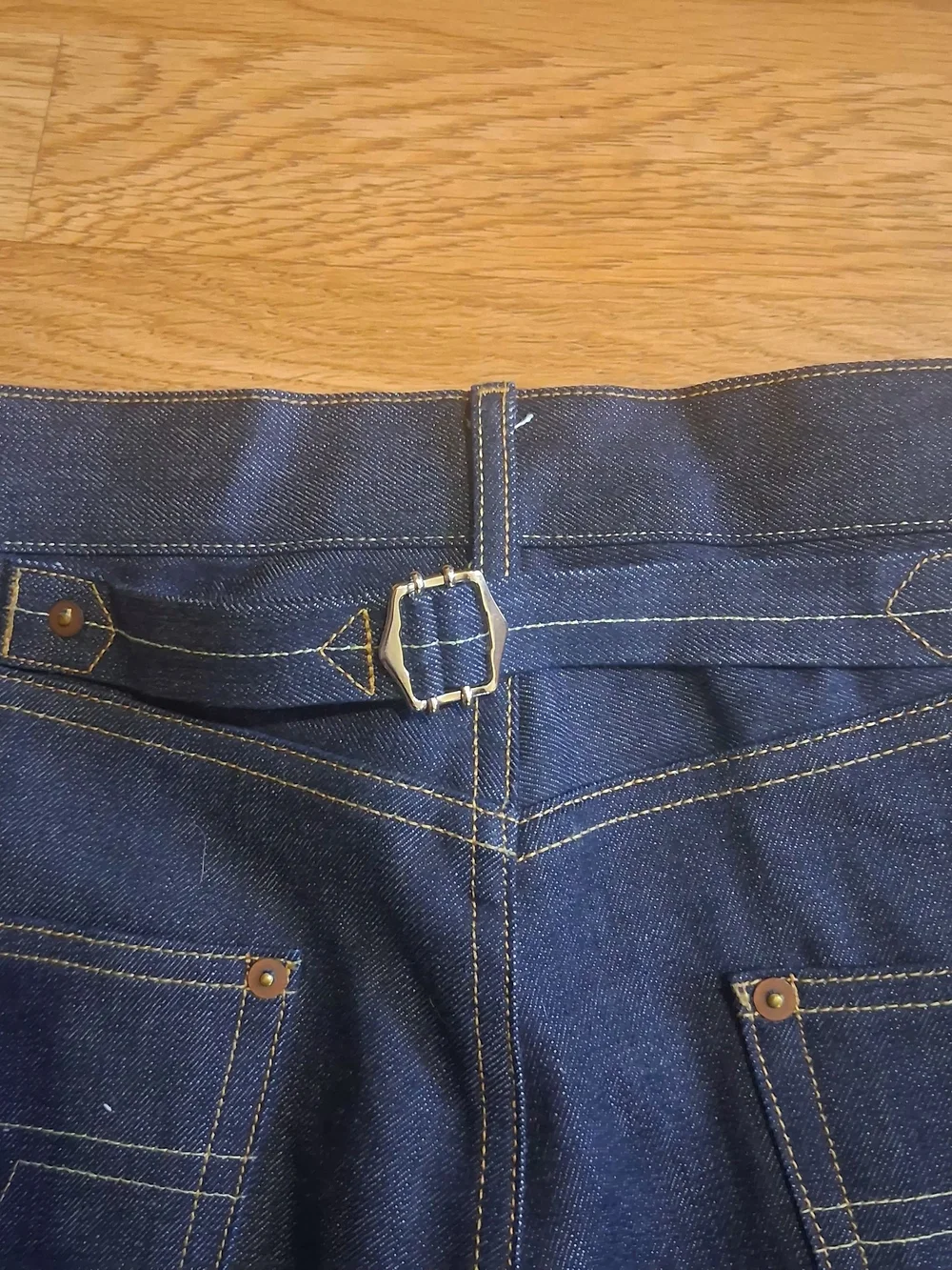 2000  Redline Evil Denim Men's Straight-Leg Denim Jeans in Dark Blue